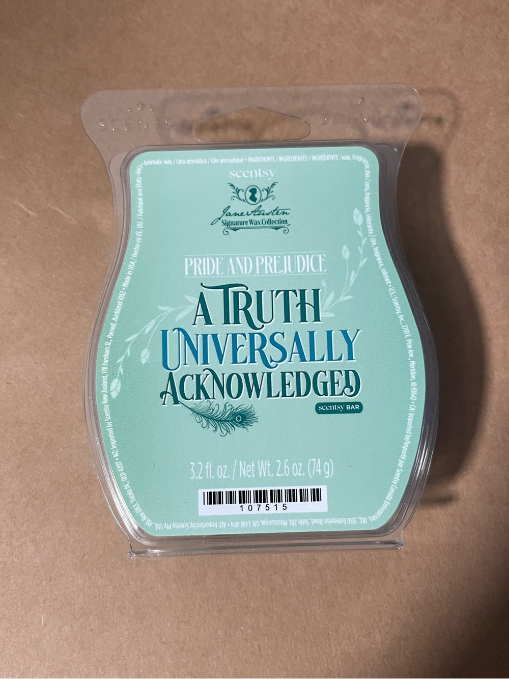Scentsy A Truth Universally Acknowledged Wax Bar